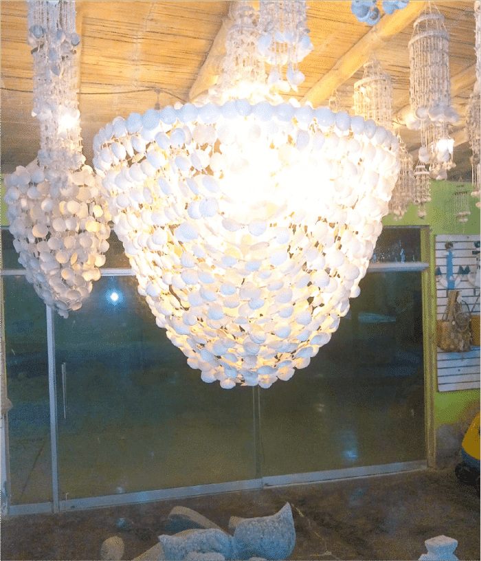 Lámpara Concha Blanca